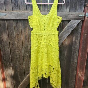 ASOS Neon Green Crochet Lace Dress